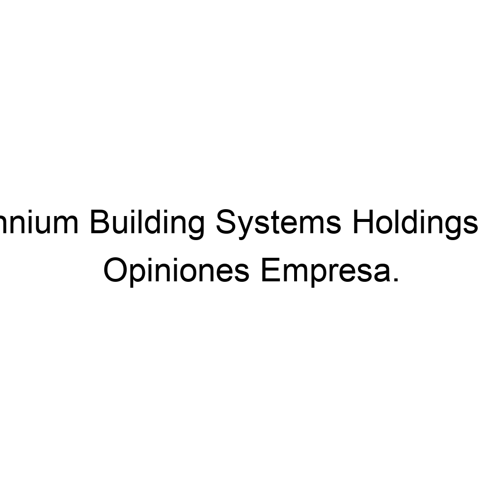 Opiniones New Millennium Building Systems Holdings De México,
